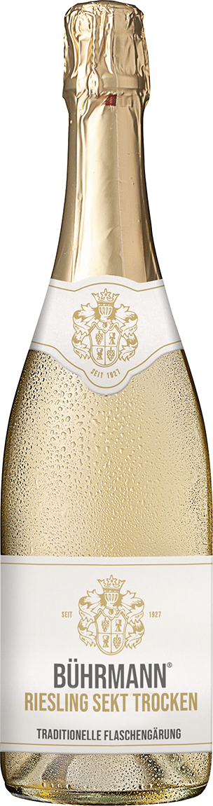 Bührmann Riesling Sekt Trocken | Traditionelle | Flaschengärung 12 % 0,75 l